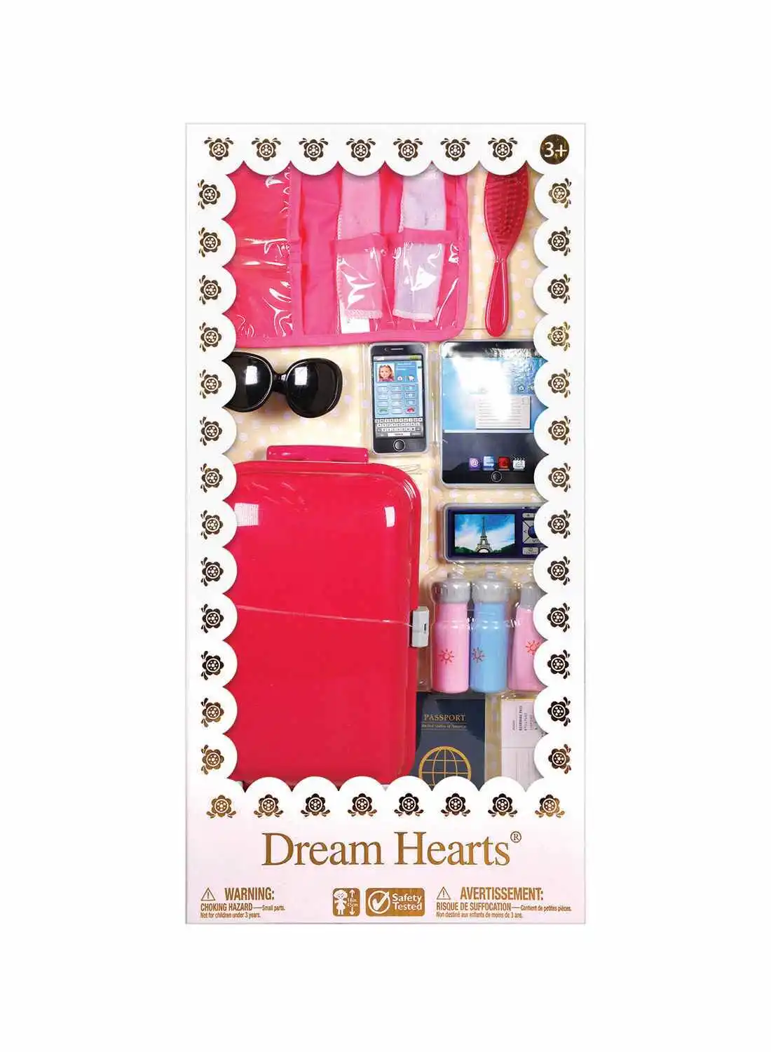 Lotus Dream Hearts Travel Accessories Set For Fashion Dolls 21.5 x 8 x 43cm