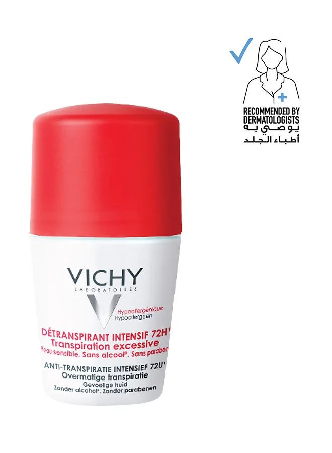 VICHY 72 Hours Stress Resist Excessive Perspiration Deodorant White/Red 50ml