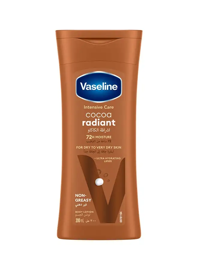 Vaseline Intensive Care Body Lotion For Dry To Very Dry Skin Cocoa Radiant 200ml