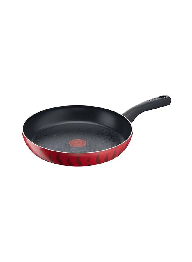 Tefal G6 Tempo Flame Frypan, Non-Stick Aluminium Black/Red 26cm