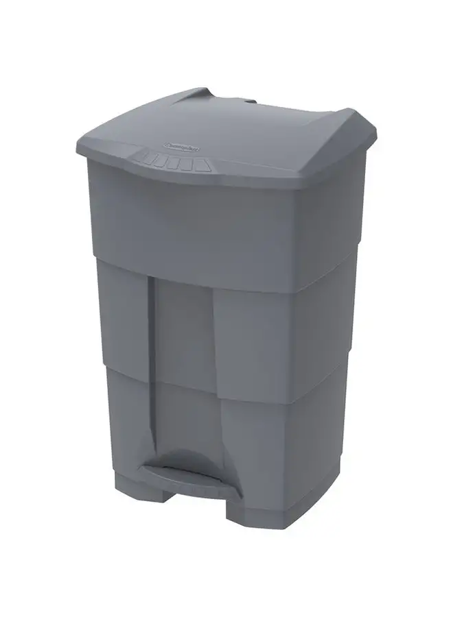 Cosmoplast Step-On Waste Bin With Pedal Grey 70.0Liters