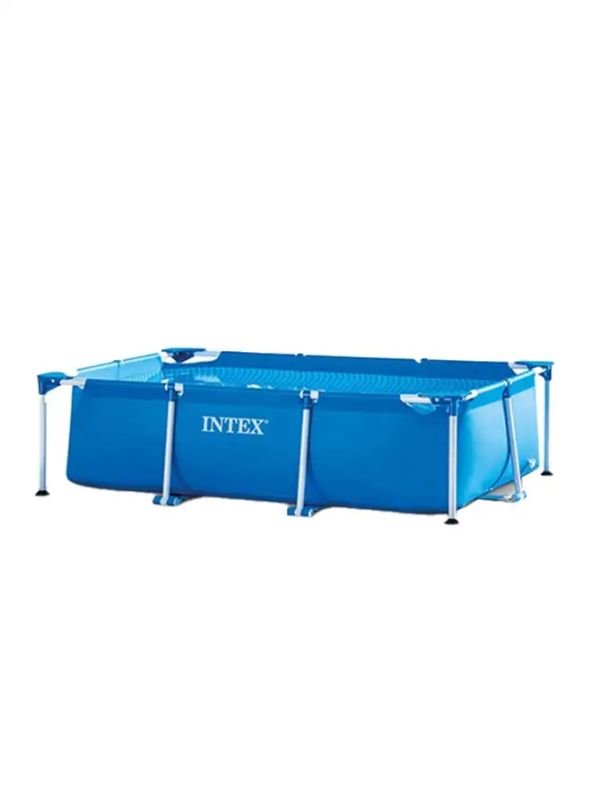 INTEX Superior Strength And Longer Durability Sturdy Rectangular Unisex Frame Swimming Pool Blue Model 28270 Summer Fun Water Play 220x150x60 cm