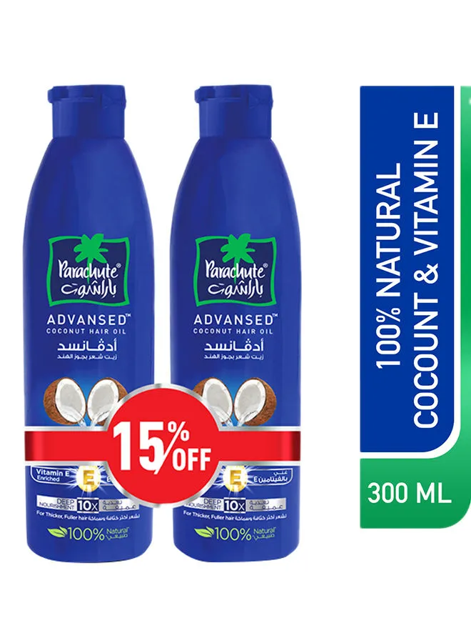 Parachute Advansed Coconut Hair Oil Vitamin E 300ml Pack of 2