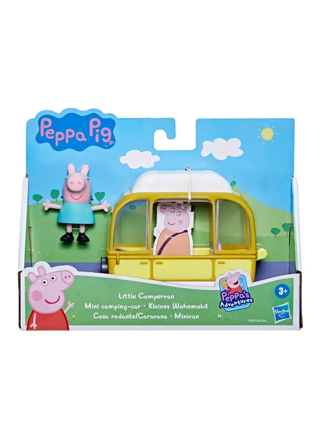 Peppa Pig Peppa's Adventures Little Campervan ، يتضمن شخصية بحجم 3 بوصات ، مستوحاة من البرنامج التلفزيوني ، لمرحلة ما قبل المدرسة من سن 3 سنوات فما فوق