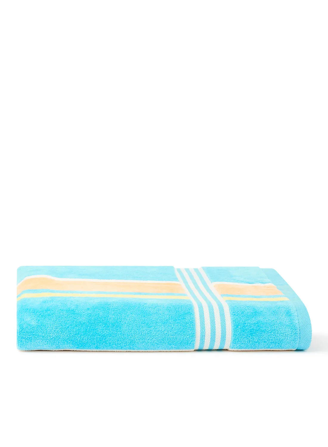 White Rose Yarn Dyed Multi Color Stripe Bath Towel Sky Blue 70x140cm