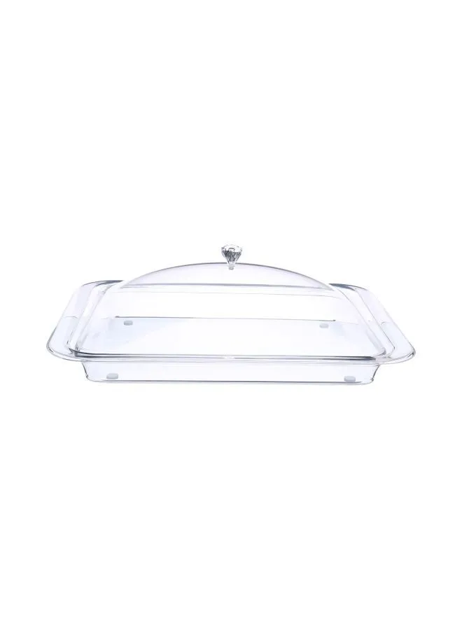 AZAD Rectangular Cheese Dome Large Clear 33cm