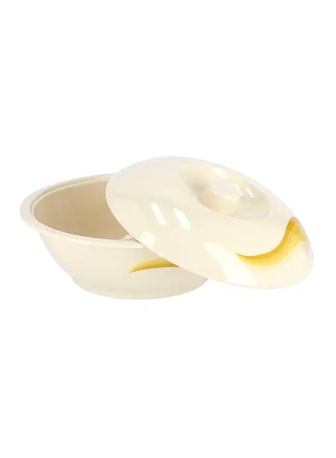 Royalford Super Rays Bowl With Lid White/Yellow 10inch 