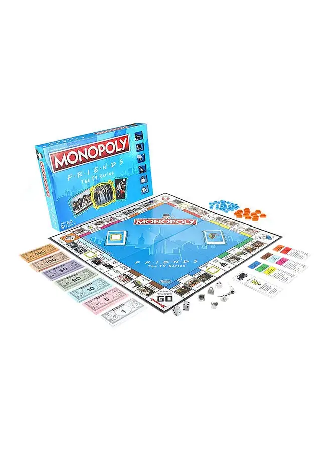 لعبة Monopoly Friends The TV Series Edition Hasbro Board Game للبالغين والمراهقين، لعبة منزلية داخلية من 2 إلى 6 لاعبين