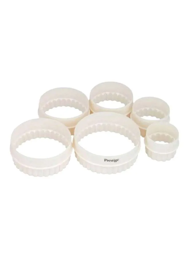 Prestige 6-Piece Round Biscuit Cutter Set White