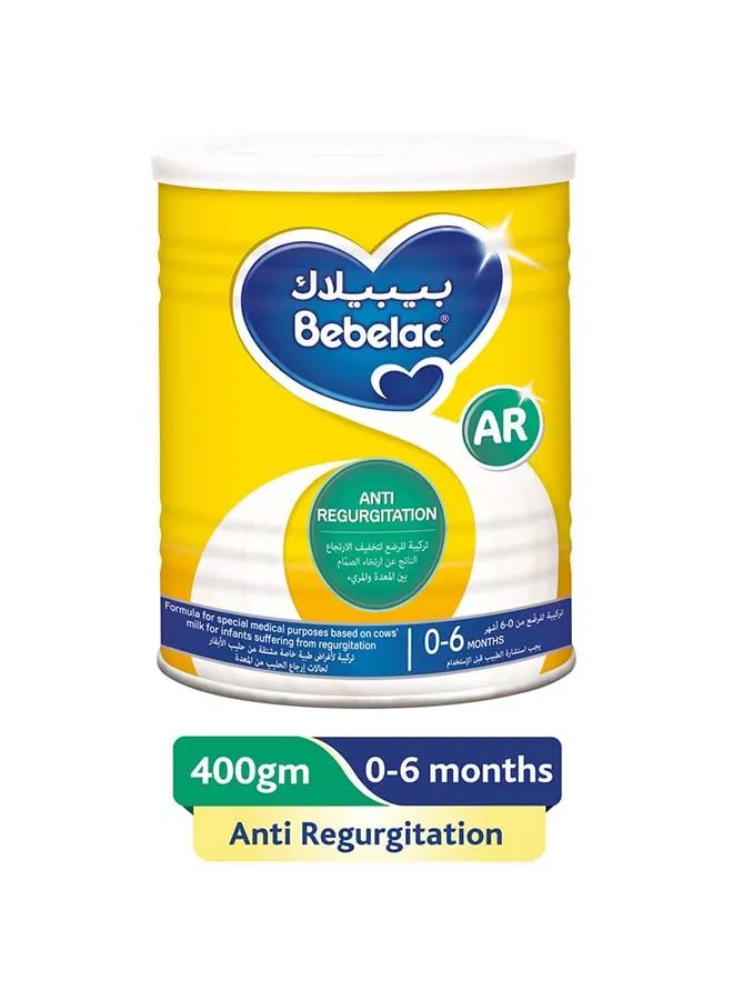 Bebelac Anti-Regurgitation Milk Formula, 0-6 Months 400grams