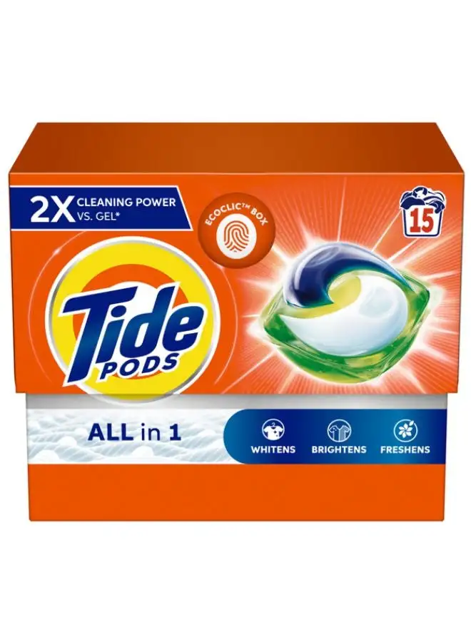 Tide Wow All in 1 Pods Original Scent 15 Count Multicolour 307.5grams