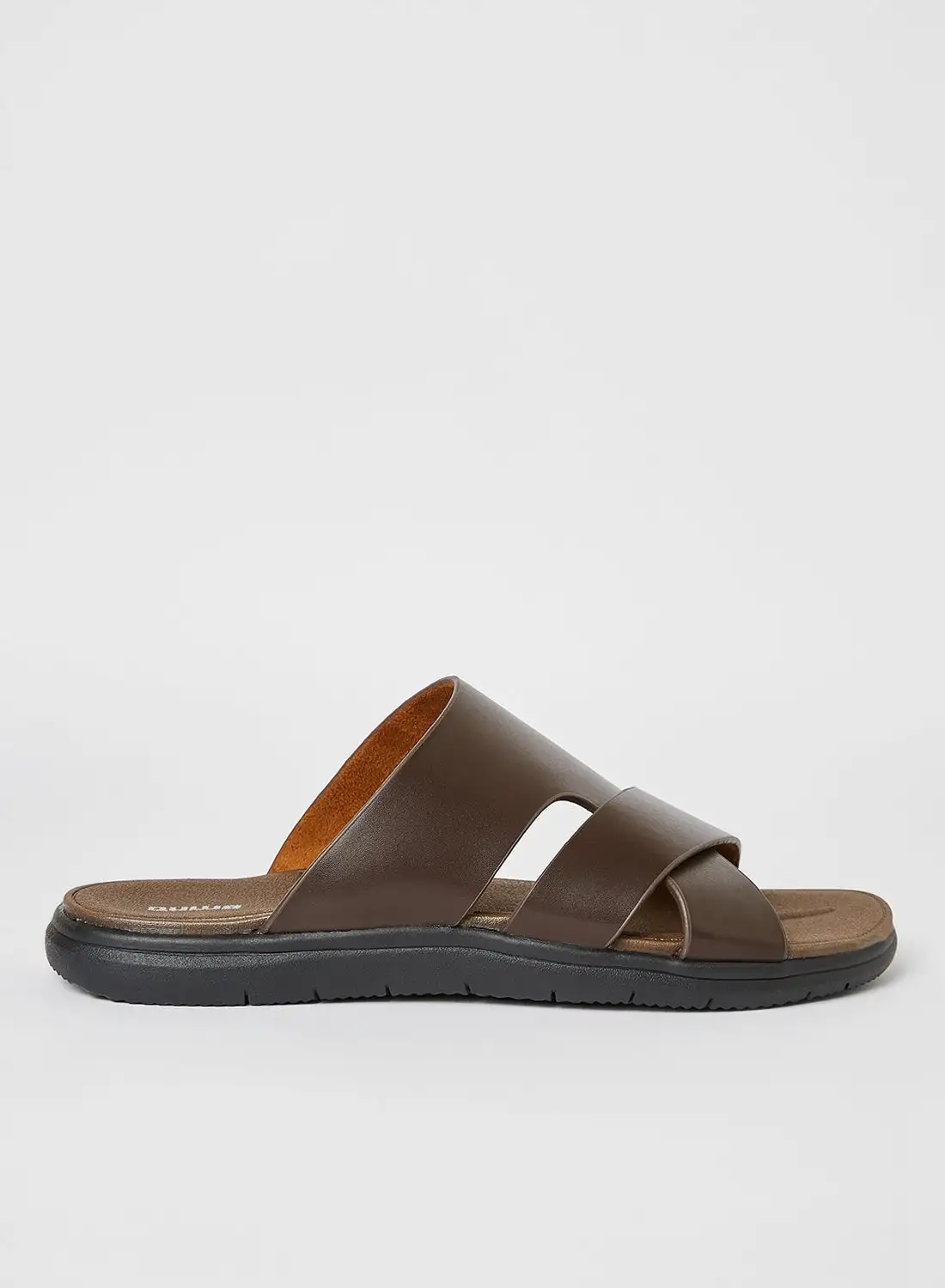 QUWA Casual Flat Arabic Sandals Brown