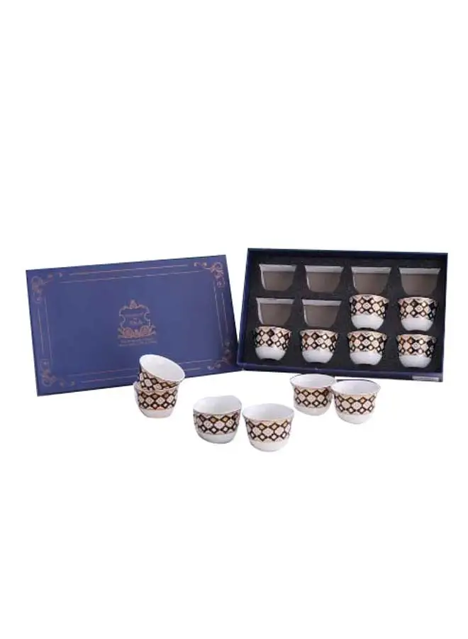 Shallow 12-Piece Cawa Cup Set Brown