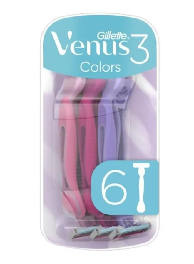 Venus 6-Piece Disposable Razors Assorted