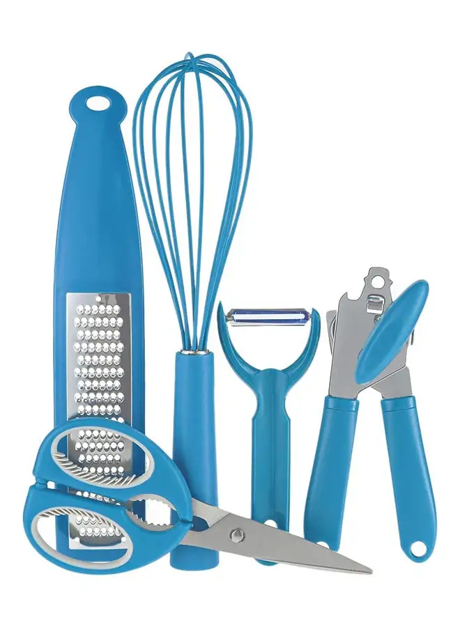 Prestige 5-Piece Comfortable Grip Kitchen Gadget Set Blue/Silver