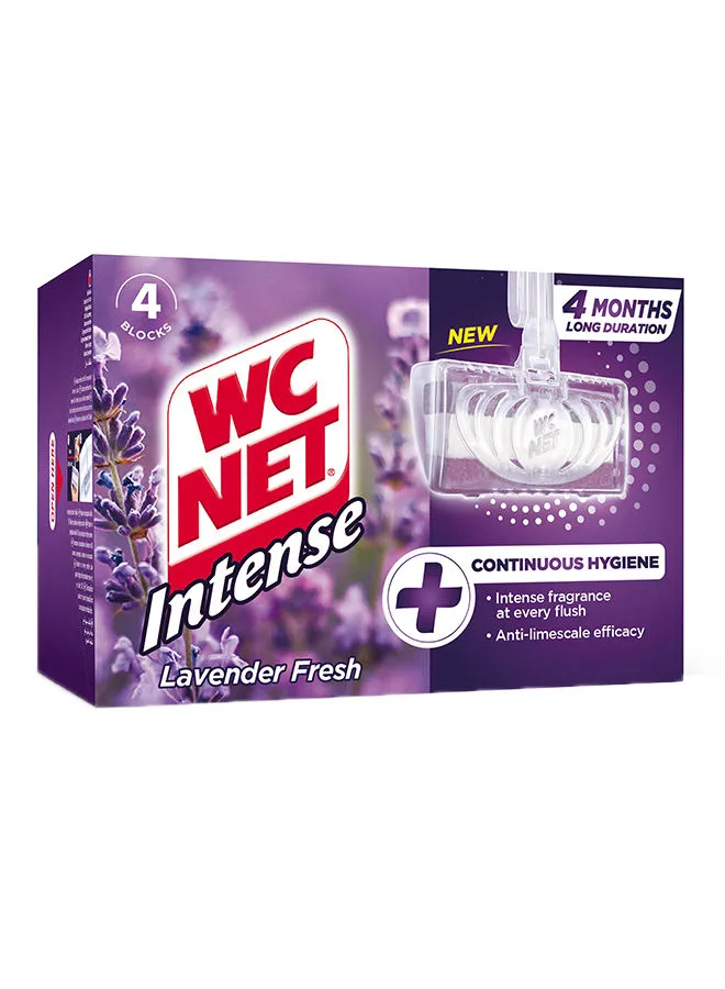 Wc Net Toilet Blocks Intense Lavender Fresh 4 Pieces 34grams