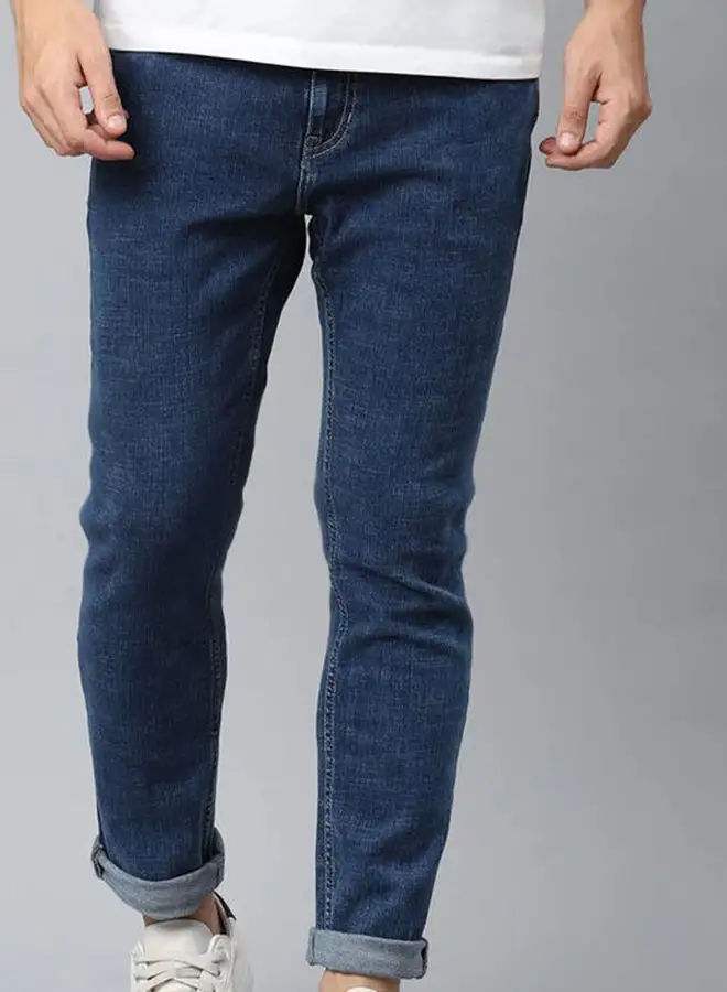 Mast & Harbour Skinny Fit Mid-Rise Jeans Navy Blue