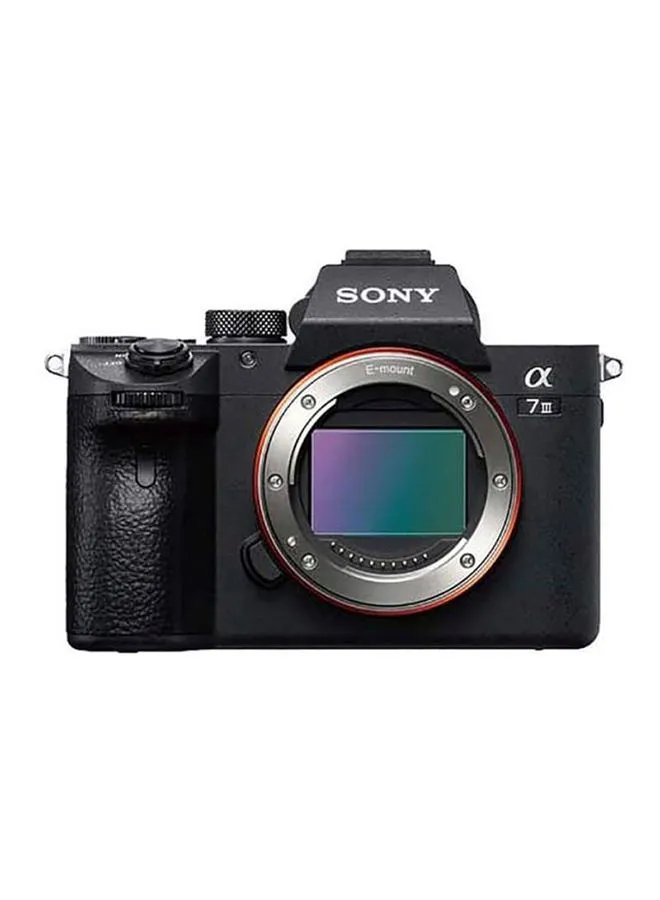 هيكل كاميرا سوني ألفا 7 III بدون مرآة 24.2 ميجابكسل مع شاشة لمس قابلة للإمالة وواي فاي وبلوتوث مدمجين