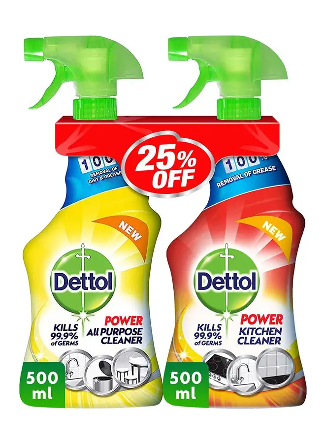 Dettol Power All Purpose And Kitchen Cleaner 500ml Pack of 2 500ml