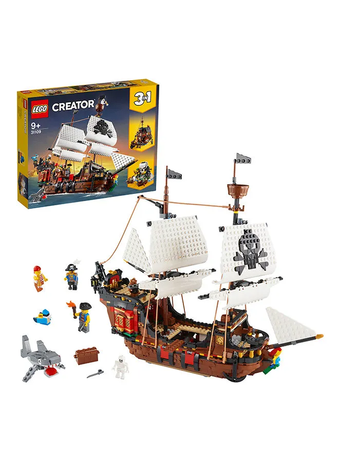 LEGO 6288739 LEGO 31109 Creator Pirate Ship Building Toy Set (1264 Pieces) LEGO 9+ Years