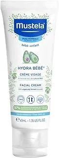 Mustela Hydra Bebe Face Cream – Daily Baby Moisturizer with Natural Avocado- 40ml