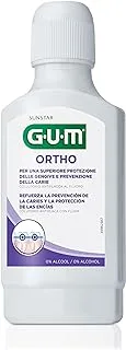 Gum Ortho Mouthrinse Mouthwash - Gentle spearmint flavor-Alcohol Free -Plaque Removal - Cavity Prevention - Gum Protection- Enamel Remineralization - Antibacterial Action -Allergen Free-300ML