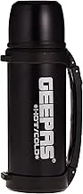 Geepas Vacuum Flask, 1L | Stainless Steel Vacuum Bottle Keep Hot & Cold Antibacterial topper & Cup with Dent Protected Base - Perfect for Outdoor Sports, Fitness, Camping, Hiking, Office, School