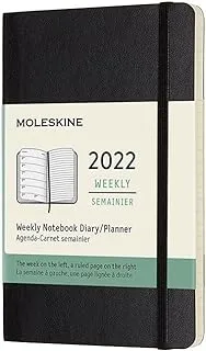 Moleskine Classic 12 Month 2022 Weekly Planner, Soft Cover, Pocket (3.5 x 5.5), Black