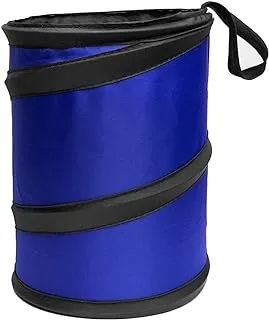 FH Group Automotive Waterproof Portable Collapsible Small Trash Can Garbage Container fits Most Cars,Polyethylene, SUVs, and Trucks Blue