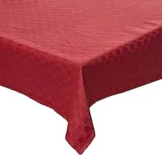 DEYARCO Princess 100% Cotton Dobby Jacquard Table Cover140X260Cm Maroon 1Pc