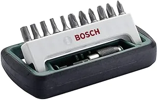 Bosch 2608255993 مجموعة من 11 لقم لولب بجودة قياسية مع مفك براغي Ph / Pz / Torx