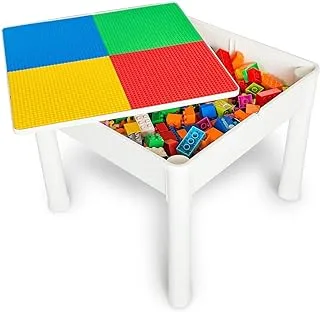 Little Story 4In1 Activity And Block Table W/T 50 Blocks L, White