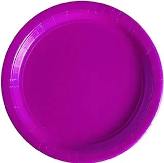 Party Time - 6 Pcs. Paper Plates Disposable Tableware for Wedding Birthday Anniversary Themed Party Occasion Decoration Supplies (9 Inches) (Purple)