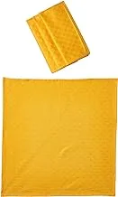 DEYARCO Princess 100% Cotton Dobby Jacquard Table Cloth Napkins- 50x50cm - Yellow 4pc set