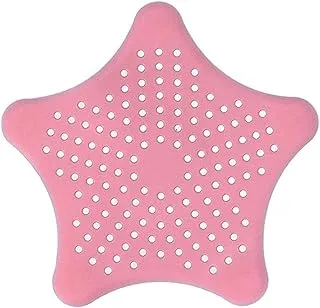 Sink Strainer For Shower Bath Kitchen,Five-Pointed Star Kitchen Shower Anti-Clogging Floor Drain Filter Sink Strainer - Pink