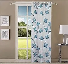 Queenzliving Mayfair Curtain, Door 7 Feet- Pack Of 1, Sky Blue