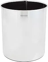 Brabantia Classic Waste Paper Bin Open Top, 7 Litre Brilliant Steel, 181207