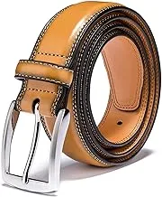 Men's Genuine Leather Dress Belts Made with Premium Quality - Classic and Fashion Design for Work Business and Casual