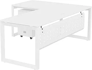 Mahmayi Vorm 136-18L White Modern Workstation Material-Melamine on MDF