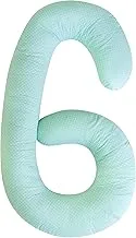 MOON Full Body Maternity Pillow, C Shaped Pregnancy Pillow for Sleeping, Support for Back, Legs, Neck, Hips with 100% Cotton Removable and Washable Cover Green