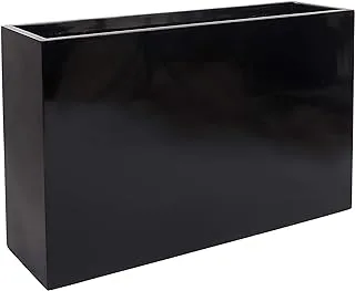 Gover Fibreglass Partition Planter (120x76x30cm, Black)