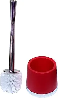 Bath Toilet Clean Brush With Holder 34Cm - Red