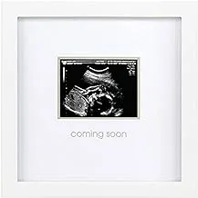 Pearhead Baby Coming Soon Sonogram Picture Frame, Pregnancy Keepsake Photo Gender-Neutral Nursery Décor