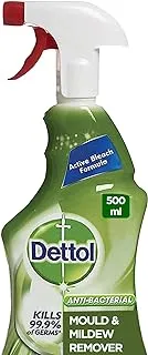 Dettol Anti-Bacterial Mould & Mildew Remover (Kills 99.9% of Germs) with Active Bleach Formula Trigger Spray Bottle, 500ml