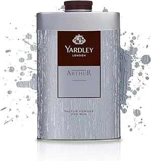 Yardley London YARDLEY Arthur Perfumed Talcum Body Powder, Masculine, All Day Fragrance - 250 Gm