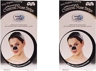 Cool & Cool Charcoal Nose Strips | 6 Strips | Pack of 2 | Magnetic Cleansing, Charcoal Extract, Removes Blackheads