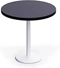 Mahmayi Round Pantry Table - Simple Modern Coffee Table for Home Office, Bistro, Balcony, Lawn, and Breakfast Nook - Stylish & Functional Furniture Piece for Versatile Use(80 cm Dia, Black)