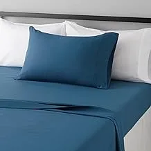 Amazon Basics Lightweight Super Soft Easy Care Microfiber Bed Sheet Set with 14” Deep Pockets - Twin, Dark Teal