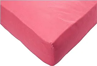 Fitted sheet 2Pcs Set - Cotton 144 Thread Count, Single Size, Hot Pink