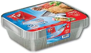 Fun Indispensable Aluminium Containers With Lids 1060Cc - Pack Of 10